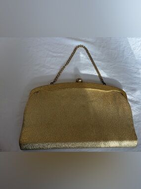 Gold 1950’s Evening Chain-Handle Clutch